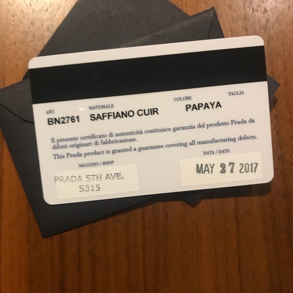 Prada Saffiano Cuir Double Orange - Picture 2 of 6